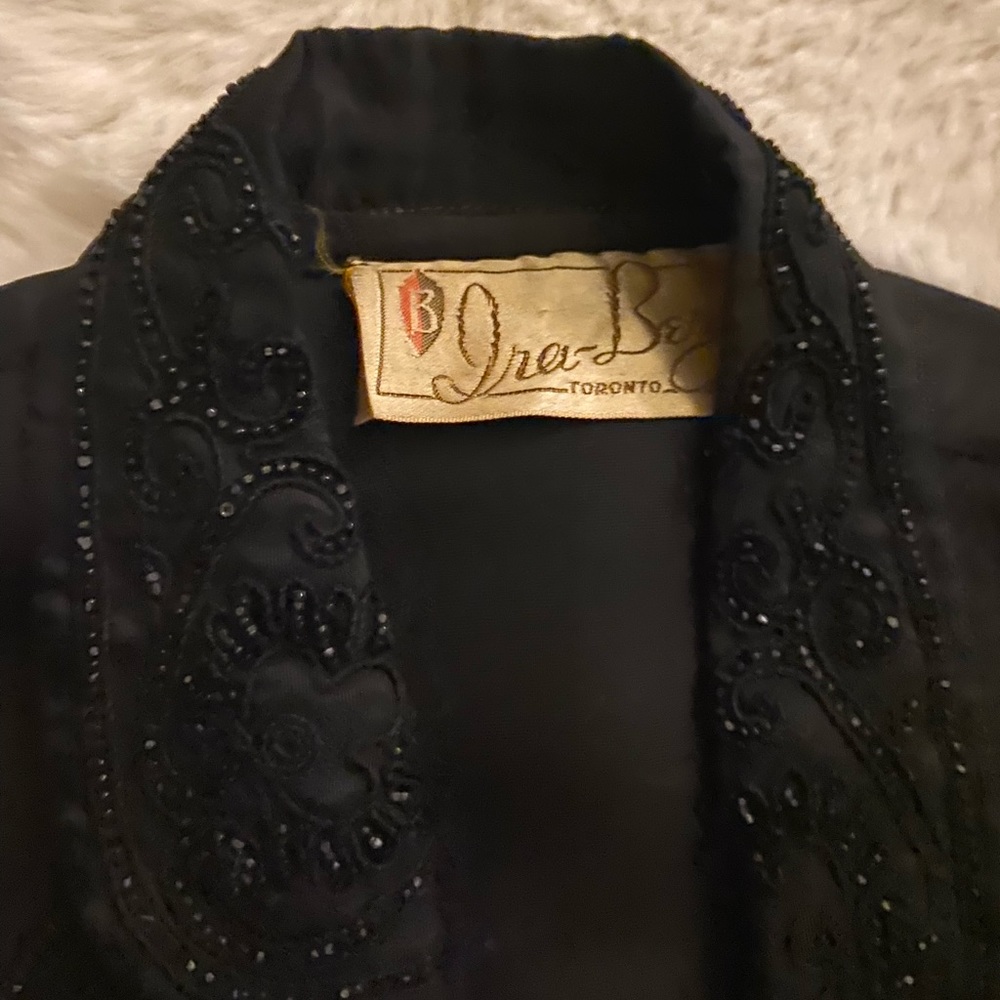 Vintage black beaded jacket- Joni Mitchell hand me down!! Ira Berg vintage